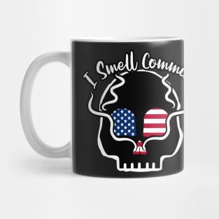 I Smell Commies, USA Flag Skull Mug